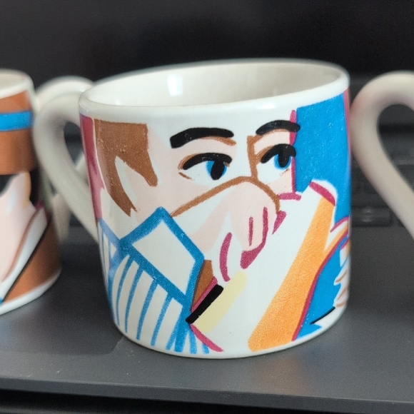 Colorful Abstract Face Mugs Set - Picture 7 of 11